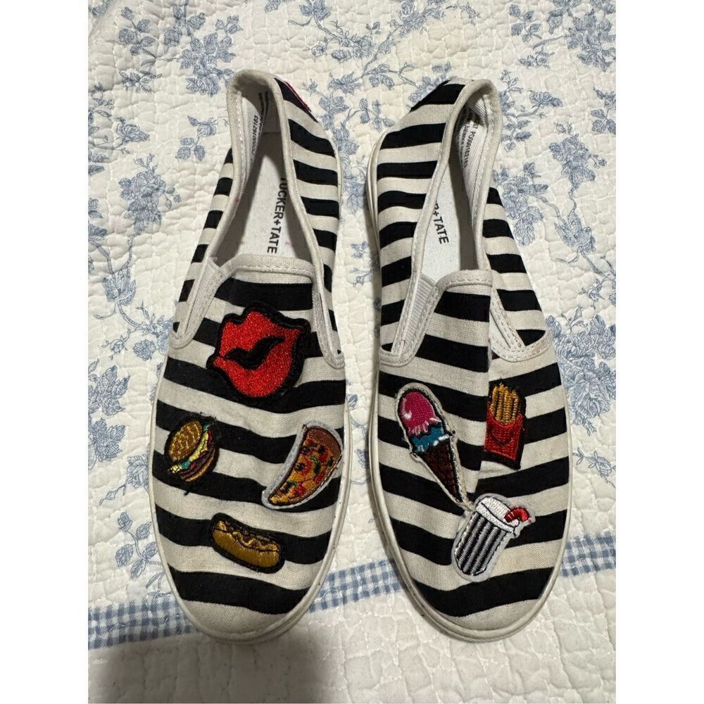 Tucker + Tate slip on sneakers graphic fast food size 4